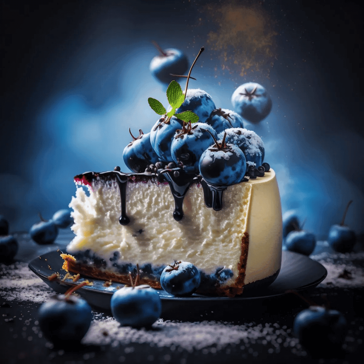 Cake with Blueberries