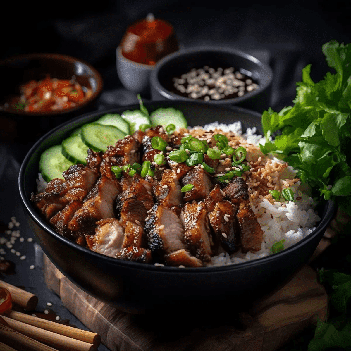 Grilled Crispy Pork with Rice
